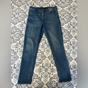 EXPRESS Jeans - High Rise denim leggings, Button fly Size 8R, Super Soft